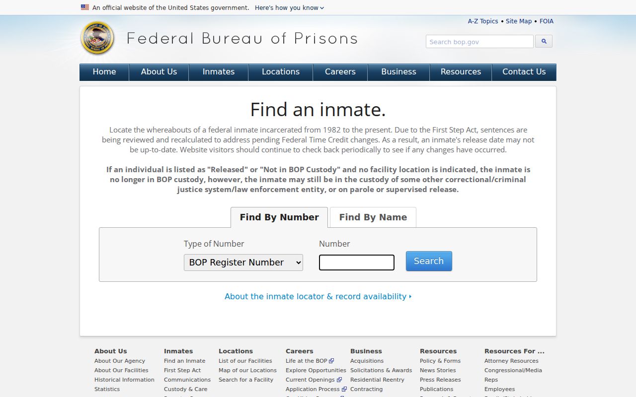 Kalamazoo criminal history federal inmate locator