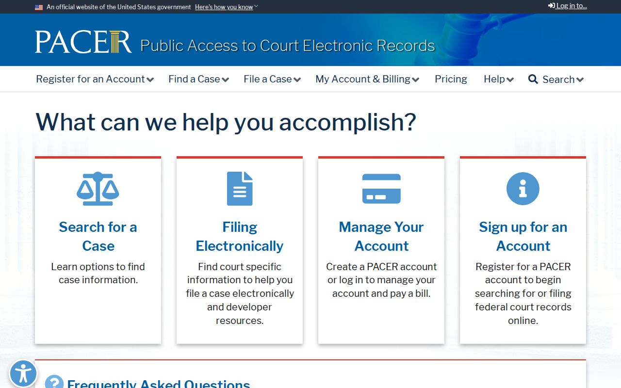 PACER access for federal criminal court cases involving Kalamazoo County